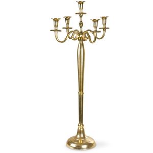 <b>Tall</b> Polished Metal 5 Arm Candelabra Candlestick Stand <b>Dining</b> <b>Table</b> Centerpiece Wedding Hotel Home Decor - Product Image 3