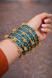 Ensembles de bracelets Kasmiri en alliage de cuivre personnalisés, style élégant, pour mariage, faits à la main, durables, écologiques, bracelets Gungharoo - Product Image 2