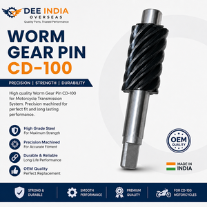 Motorcycle <b>Worm</b> Gear Pin CD-100 Precision Machined Steel <b>Worm</b> Shaft OEM Replacement Spare Part - Product Image 2