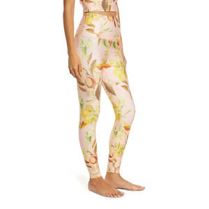 Leggings de sport pour femme, taille haute, en Spandex et Polyester, sans couture, à motif écossais, extensibles dans quatre directions, respirants, doux, effet galbant, effet ventre plat, OEM - Product Image 4