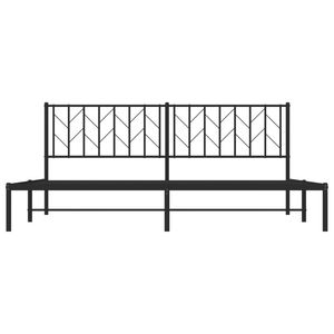 Cadre de lit double en acier métallique noir thermolaqué - Product Image 5