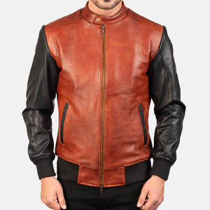 Best-Selling Custom-Made Men's Genuine Leather Waterproof Breathable Anti-Uv <b>Mandarin</b> <b>Collar</b> Winter Fashion <b>Jacket</b> 2026 High - Product Image 4