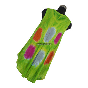 Nouvelle Robe Tie-Dye Personnalisée en Tissu Rayonne 2026 pour la Plage, Robe Bohème Gypsy Tie-Dye, Robe de Soirée en Rayonne, Robe Parapluie pour Femme - Product Image 1