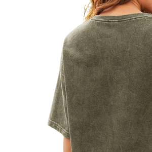 <b>Womens</b> Oversized Acid Wash Summer T-<b>Shirt</b> <b>Loose</b> Fit Short Sleeve Crew Neck Casual Streetwear Logo Vintage Style Wholesale - Product Image 4