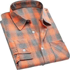 Womens Oversized Flannel Shirt Soft <b>Checkered</b> Button Up Long Sleeve Casual Streetwear Layer <b>Top</b> Lightweight - Product Image 5