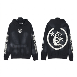 En Stock, Envío Rápido, Sudadera con Capucha Oversize de Alta Calidad 100% Algodón, Estilo Hip Hop, con Estampado Hell Stair, Conjunto Deportivo - Product Image 1