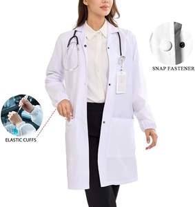 New Style Woven Cotton Polyester Summer Hospital Scrubs White Lab Coat Jogger Custom Logo Short Sleeves Unisex Nurse Uniform - Product Image 3