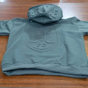 Autumn Unisex Fashion Custom Heavyweight 3D Embossed Hoodie Logo Print Solid Color Essential Winter Hoodies <b>Sweatshirt</b> For <b>Men</b> - Product Image 1