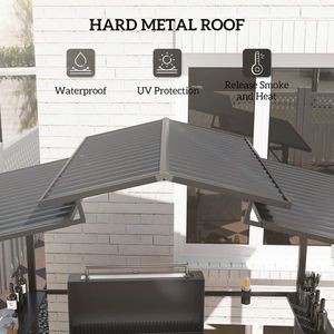 Gazebo con Tettoia per Area Barbecue all'Aperto - Product Image 4