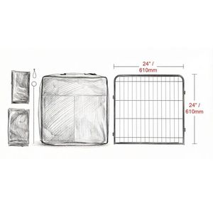Casetta Moderna Rettangolare per Piccoli Animali da Interno - Design Salvaspazio con Tetto in Acciaio - Product Image 3