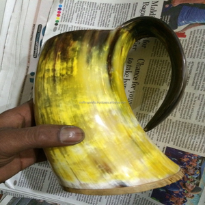 Servicios de Grabado Personalizado, Cuerno Vikingo Auténtico para Beber, Hecho a Mano, Impermeable, Forma Natural, Lacado de Grado Alimenticio, Artesanía - Product Image 4