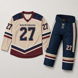 Team Sportswear Breathable Sublimation Performance Wear Personalized Number Design Vintage Style Custom Ice Hockey Uniform Set - Product Image 1