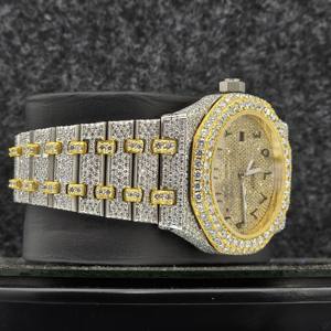 Custom Luxury Stainless Steel Analog Hip Hop Jewelry Pass <b>Diamond</b> Tester Moissanite Unisex Automatic Handmade Wrist <b>Watch</b> - Product Image 2