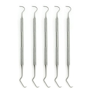 Juego de 5 Piezas de Acero Inoxidable, Espejo Bucal Manual, Pinzas, Sonda Curva, Instrumento Dental para Limpieza y Blanqueamiento Dental - Product Image 5