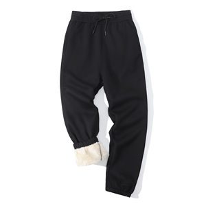 Women's Harem Pants Solid Color Drawstring <b>Waist</b> Loose Fit Full Length Casual Autumn Wear Knitted Cotton Pants - Product Image 3