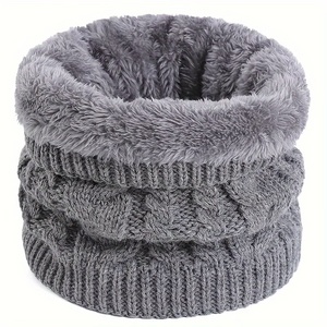 Cache-cou de luxe pour femme en acrylique 100 % tricoté torsadé, doublé polaire, ultra doux, thermique, léger et écologique - Product Image 4