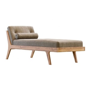 เก้าอี้อาบแดดทำจากไม้และหวายแบบพรีเมี่ยมพร้อมเบาะรองนั่งกลางแจ้งเก้าอี้หวายเก้าอี้ชายหาดทันสมัย - Product Image 2