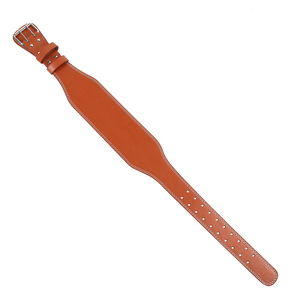Ceinture de musculation en cuir véritable CLASSICAL TRENDS, en cuir de vachette, couleur unie, boucle à ardillon en alliage, respirante, écologique, style formel - Product Image 5