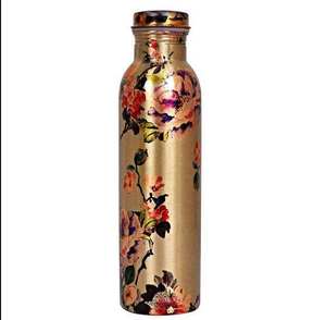 Best Quality 100% Pure Copper Leak-Proof <b>Water</b> <b>Bottle</b> with Antique Hammered Finish Eco-Friendly Direct Drinking 900ml Capacity - Product Image 1