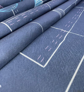 ม่านในบ้านดีไซน์เรขาคณิตพร้อมม่านแขวนในรูปแบบเชือกเทคโนโลยีการพิมพ์ดิจิตอลแบบทึบแสงสูง - Product Image 1