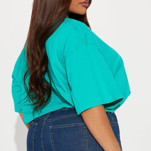 Camisetas Cortas de Estilo Oversize para Mujer, para Uso Casual, Hechas en Fábrica, Precios Económicos, Camisetas Cortas Personalizadas para Mujer - Product Image 5