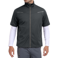 Veste de baseball à manches courtes Elite Performance légère coupe-vent pour entraînement de frappe, pull zippé athlétique pour hommes