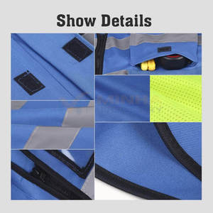Gilet de travail pour hommes, haute visibilité, vêtements de travail de sécurité, respirant, léger, durable, confortable, gilet de sécurité réfléchissant - Product Image 4