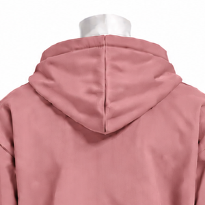 Sweat à capuche rose poudré avec motif floral coloré, coupe oversize, poche kangourou, style décontracté - Product Image 4