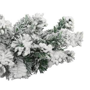 Ghirlanda Natalizia in PVC Verde da 4,8 m con Neve Artificiale, Decorazione Festiva Modello D0100HE76GU - Product Image 4