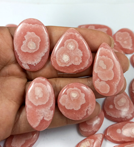 Radha Arts High Quality Natural <b>Pink</b> Rhodochrosite Cabochon Crystal Stone Polished Custom Sizes Loose Gemstones Healing Mix - Product Image 5
