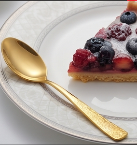 <b>Golden</b> Flatware <b>Set</b> With Elegant Engraved Handles High Mirror Polish Dishwasher Safe For Wedding Table Settings - Product Image 4