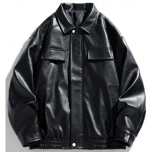 Chaqueta de Moda Masculina para Invierno 2026, Superventas, con Logotipo Personalizado, Cuero Vacuno 100% de Alta Calidad, Impermeable, Ecológica, Estilo Urbano - Product Image 1