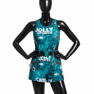 Maillot de bain femme en polyester et élasthanne de qualité supérieure, imprimé graphique turquoise, panneaux latéraux en mesh, logo personnalisé par sublimation pour maillot de bain femme - Product Image 1