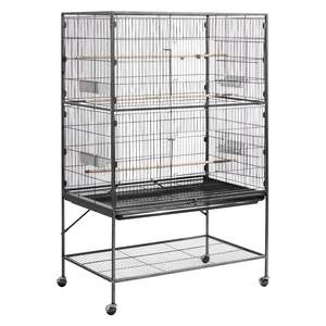 Jaula para Pájaros de Hierro Forjado con Techo Plano de 36.6 x 22.8 x 59.5 Pulgadas para Azulejos, Periquitos, Canarios, Periquitos Monje, Loros Grises Africanos - Product Image 1