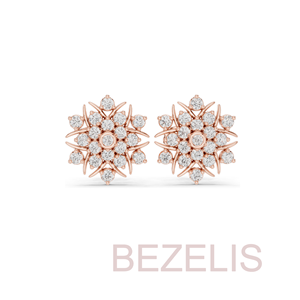 Boucles d'oreilles en diamant cultivé en laboratoire, pierres rondes scintillantes délicates, bijoux de mode, bijoux fins, cadeau de mariage, accessoire de luxe - Product Image 2