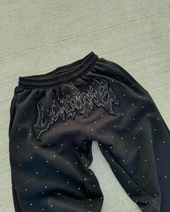 Pantalones Jogger de Streetwear para Hombre, Lavados, con Estampado 3D Personalizado, de Forro Polar, Acampanados y con Efecto Apilado, Pantalones de Chándal con Estampado Puff para Hombre 2026 - Product Image 3