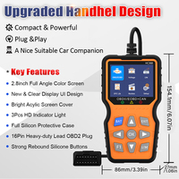 Analizador de Fallas OBDII/EOBD, Escáner de Automóviles HC368, Detector de Motor OBD2, Lector de Códigos, Herramientas de Diagnóstico Automotriz