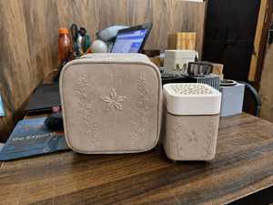 Brûleur à Bakhoor tendance en bois et cuir, porte-encens moderne fait main, accessoire de décoration d'intérieur pour l'arôme et la fragrance - Product Image 2