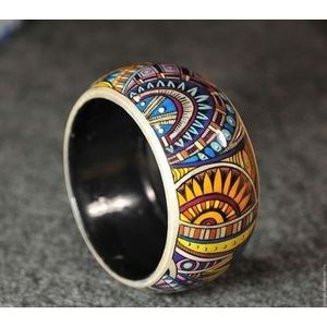 Handmade Ethnic Style Vibrant Floral <b>Indian</b> Wooden <b>Bangles</b> by RR ENTERPRISES - Product Image 4