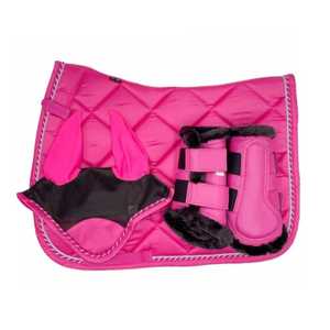Wholesale STYLO INTERNATIONAL Stylish <b>Equestrian</b> Dressage Saddle Pad Leather Material Polycotton Lining Custom Fit for Horses - Product Image 2