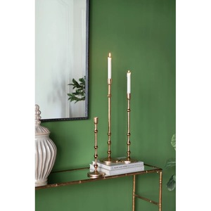 Photophore cylindrique en verre avec base métallique résistant à la chaleur pour la décoration intérieure - Product Image 2