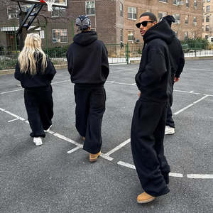 Ensemble sweat à capuche et pantalon de survêtement respirant en molleton technique 100 % coton French Terry de haute qualité pour homme, style streetwear hiver - Product Image 4