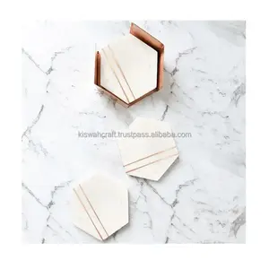 Posavasos de resina personalizado de la mejor calidad Estilo clásico Último diseño para tazas de té de bebida de color azul Esteras y almohadillas - Product Image 4