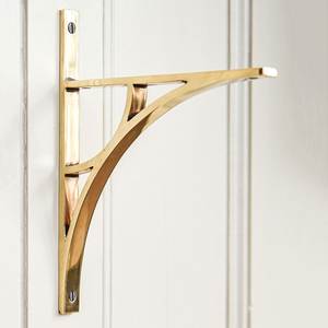 Vintage Geometric Brass <b>Shelf</b> Holder Decorative Triangle Wall Mounted Corner Support <b>Bracket</b> for <b>Floating</b> <b>Shelves</b> Home Hotel - Product Image 5