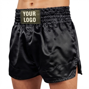 Pantalones Cortos de Artes Marciales Mixtas FIGHT BRO, Lavados, Elásticos, con Logotipo Frontal, Transpirables, de Secado Rápido, Ligeros, Duraderos, 100% Algodón, para Adultos - Product Image 1
