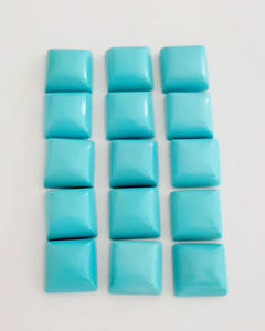 Turquoise naturelle de qualité supérieure, cabochon carré 6x6 mm, pierre précieuse en vrac pour la fabrication de bijoux, pierre semi-précieuse - Product Image 2