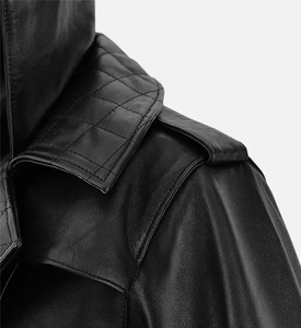 New Best Style Winter <b>Men's</b> Fish Leather <b>Long</b> Coat For <b>Men</b> Customized Logo Best Design 100% Leather Material - Product Image 5