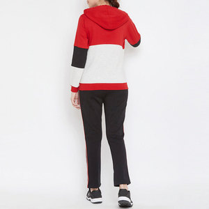 Ensemble de survêtement deux pièces pour femme, automne, couleur unie, haut à col rond, bas de jogging, polyester/rayonne, respirant, décontracté - Product Image 3