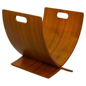 Elegante Revistero Rectangular de Madera de Nogal Oscuro |   Diseño Moderno de Mediados de Siglo |   Hecho a Mano |   28x15x10cm |   Mesa de Centro |   Venta al por mayor - Product Image 2