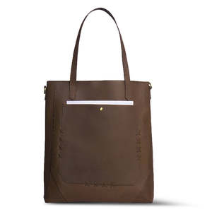 Bolso de mano de cuero para mujer, estilo retro, con cierre de cremallera, gran capacidad para viajes, compras, bolso para portátil. - Product Image 1